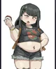 Chubby goth girl