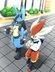 Cinderace y Lucario 