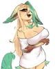 Leafeon girl anthro 