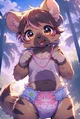 A Diapered Hyena cub