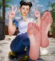 Chun Li barefoot