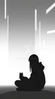 Silhouette girl