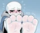 Sans with feet
