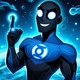 Blue lantern Black