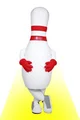 Bowling pin mascot 