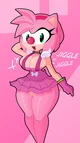 Amy Rose as a clown