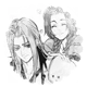 Aerith and Sephiroth
