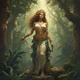 Goddess in forest 