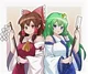 Sanae and Reimu