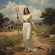 Tall farmer goddess 
