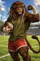 Burr the Rugby Lion