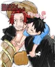 Shanks y Luffy