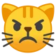 Gato enojado emjio