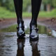 Latex shoes